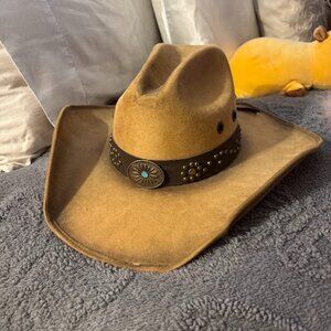 🤎 A Western‑Style Cowboy Hat With Turquoise Detail